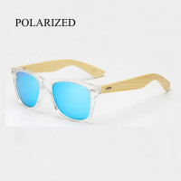 Солнцезащитные очки поляризационные для мужчин и женщин, зеркальные солнечные аксессуары из бамбука, в стиле ретро, с деревянными дужками Polaroid, розовые