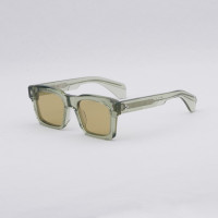 Высокое качество Жак Ретро Винтажные прямоугольные многоугольные ацетатные очки KAINE Мужские Женские Мари солнцезащитные очки оптические цветные линзы