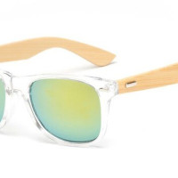 Солнцезащитные очки с бамбуковыми дужками для мужчин и женщин, зеркальные, с деревянными дужками, в ретро стиле, 16 цветов