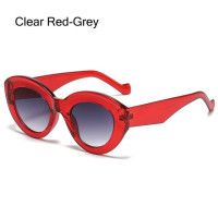 Популярные очки Ins, солнцезащитные очки в стиле ретро с толстой оправой, солнцезащитные очки большого размера, Овальные Солнцезащитные очки «кошачий глаз»