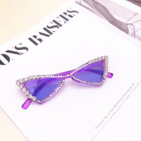 Солнцезащитные очки унисекс со стразами, Детские трендовые солнцезащитные очки «кошачий глаз» Стразы для мальчиков и девочек, защитные очки UV400