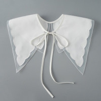 Декоративный искусственный воротник, шаль для женщин, цветочный лист, кружевное ажурное ожерелье, накидка