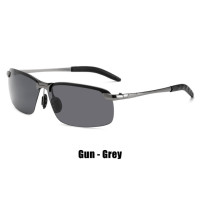 Антибликовые солнцезащитные очки UV400, унисекс, очки с металлической оправой, поляризационные солнцезащитные очки, солнцезащитные очки для вождения днем и ночью для мужчин и женщин