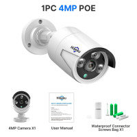 IP-камера видеонаблюдения Hiseeu, H.265, POE, IP, 4 Мп, 5 МП, для записи звука, POE, NVR, водонепроницаемая, для улицы, с ночным видением