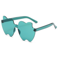 Однотонные очки без оправы в форме звезды, 1 шт., для женской и мужской модели, модные солнцезащитные очки с пентаграммой