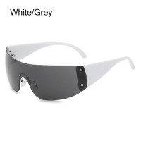 Солнцезащитные очки с защитой от ультрафиолета UV400, очки большого размера 2000, солнцезащитные очки Star Y2K, цельные солнцезащитные очки