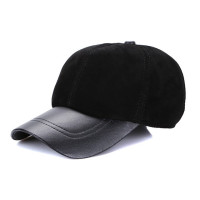 Новинка 2023, Модная Кожаная шапка для взрослых, Мужская теплая кожаная бейсболка, Мужская Уличная ветрозащитная шапка, уличная шапка в стиле хип-хоп, Кожаная шапка