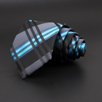 Новый жаккардовый классический тканый галстук в клетку с воротником, мужской галстук в полоску с цветочным узором, модный галстук из полиэстера для свадьбы, галстук для делового костюма