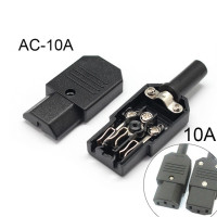 2 3 контакта IEC320 C14 электрическая розетсветодиодный 250 В клавишный переключатель латунь 10A C6