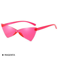 Солнцезащитные очки в форме сердца, красочная оправа без оправы, градиентные линзы, солнцезащитные очки, конфетные цвета, смешные Фотообои