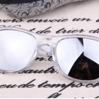 Солнцезащитные очки в прозрачной оправе для мужчин и женщин, зеркальные Модные Винтажные, с защитой от ультрафиолета, лето 2023