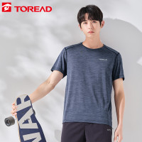 探路者速乾T恤男短袖夏季戶外男士運動速乾T恤快乾透氣寬鬆速乾衣
