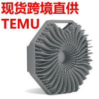 亚马逊新款多边形硅胶洗澡刷身体按摩刷淋浴刷环保鱼鳍状沐浴刷