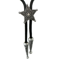 Галстук-бабочка, ковбойский галстук, винтажный плетеный шнур, ожерелье с пятиконечной звездой, кулон, ювелирные изделия, аксессуары для мужчин и женщин