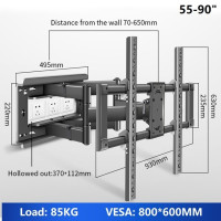 Шарнирное настенное крепление для телевизора с 6 рукоятками