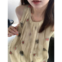 【現貨】 im向   u*ma風削肩無袖背心裙綁帶掛頸露肩洋裝