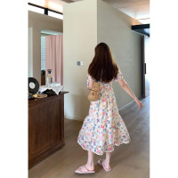 【現貨】im向 仲夏甜夢印花肌理感碎花洋裝女泡泡袖設計娃娃裙