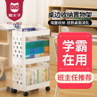 猫太子桌边置物书架 学生课室书桌侧边收纳架新款收纳神器挂书篮