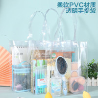 旅行透明洗漱包沙滩包pvc透明防水耐磨化妆包大容量化妆品收纳袋