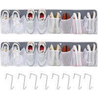 亚马逊热销16格无纺布网眼床边鞋子挂袋RV房车8格储物收纳挂袋