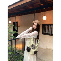 ICELOLLY垂墜感長袖白色連衣裙女今年流行漂亮23新款秋冬法式長裙