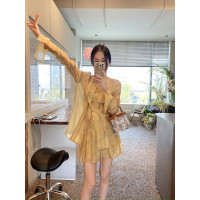 ICELOLLY新中式套裝上衣襯衫女國風女裝新款秋今年流行的漂亮小衫