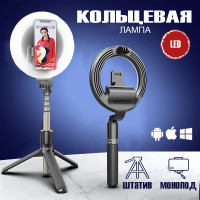 Монопод-Лампа-трипод 3 в 1 c Led подсветкой/ с пультом Bluetooth XT-18S, 680мм,  для iPhone Samsung Xiaomi Huawei