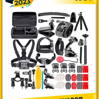 Комплект аксессуаров и креплений для экшн камер,Набор аксессуаров комплект 50 в 1 для экшн-камеры GoPro, Xiaomi, Sony, Sjcam, insta360, EKEN быстросъемные крепления для спортивной камеры