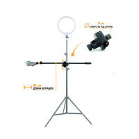 Наклонная стойка PRO-63-19 с резьбой 1/4" для горизонтальной съемки сверху на штатив диаметром 19 мм