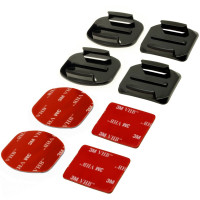 Набор плоских креплений с липучками / прямая площадка со скотчем 3M для крепления экшен-камер 