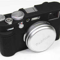 Защитный чехол MyPads противоударный для фотоаппарата Fujifilm X100V полимерная из мягкого силикона черный