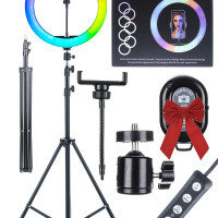 Кольцевая лампа AMAI LED RING MJ 33 RGB, штатив 210