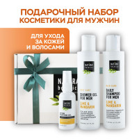 Подарочный набор для мужчин Natura Botanica набор косметики MEN  (Шампунь + Гель + Масло)