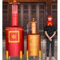 9URT烧不黑批发烧金炉祠堂烧金桶化宝桶焚烧炉寺庙烧经炉特厚不锈