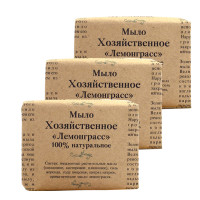 Мыло Elibest Хозяйственное "Лемонрасс", 100% натуральное, для ручной стирки, мытья посуды, пятновыводитель, 100 гр