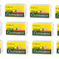 Невская Косметика Мыло хозяйственное Солнышко, лимон, 140 г - 12 штук