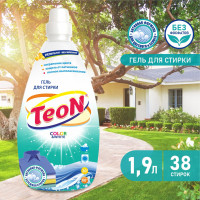 Гель для стирки Teon Color&White 1,9 л жидкий порошок для белого и цветного белья / Код 724