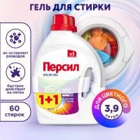 Гель для стирки Персил Color для цветного белья, 2х1,95л, 60 стирок. Жидкий порошок для стирки