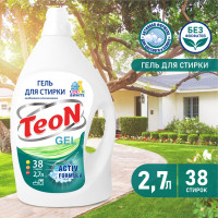 Гель для стирки Teon Color&White 2,7 л жидкий порошок для белого и цветного белья / Код 936