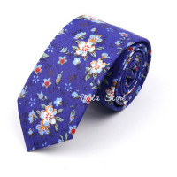 Галстук Мужской Хлопковый, 6 см, с ярким цветочным принтом