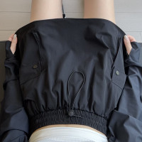 黑色美式工裝短裙女夏薄款2023新款速乾a字高腰顯瘦小個子半身裙