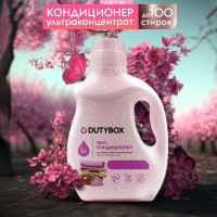 Кондиционер ополаскиватель для белья DUTYBOX 1 л Цветущий луг, концентрированный на 100 стирок, гипоаллергенный, детский, экологичный, для стирки черного, цветного и белого