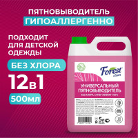 Пятновыводитель для белья 5л универсальный для цветного и белого белья Forest clean концентрат гипоаллергенный детский