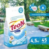 Стиральный порошок универсальный Teon Sensitive 4,5 кг от 0, автомат, ручная стирка, для белого и цветного белья, гипоаллергенный / Код 842