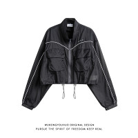 悟空有貨美式機能風抗UV防曬服短款外套女輕薄透氣百搭皮膚衣