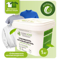 ЭКО Отбеливатель кислородный пятновыводитель для белых и цветных тканей без хлора Clean Home 1 кг