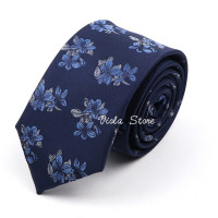 Галстук ЖАККАРДОВЫЙ облегающий с принтом пейсли, 6 см