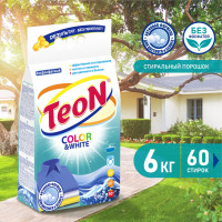 Стиральный порошок универсальный Teon Color&White 6 кг автомат, ручная стирка, для белого и цветного белья / Код 659