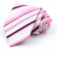 Галстук-платок мужской, полиэстеровый, 8 см, в полоску, с геометрическими цепочками