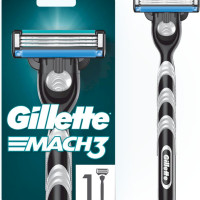 Gillette Mach3 мужская бритва, 1 кассета, с 3 лезвиями, прочнее, чем сталь, для точного бритья